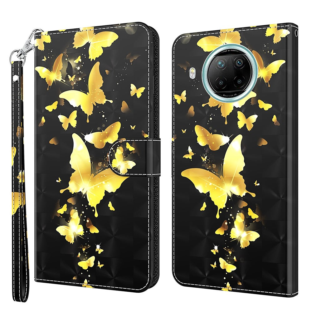 Pattern Printing Wallet Stand PU Leather Phone Protection Case Shell for Xiaomi Mi 10T Lite 5G/Redmi Note 9 Pro 5G/Mi 10i 5G