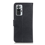 KHAZNEH Magnetic Buckle Design Wallet PU Leather Phone Stand Shell Case for Xiaomi Redmi Note 10 Pro