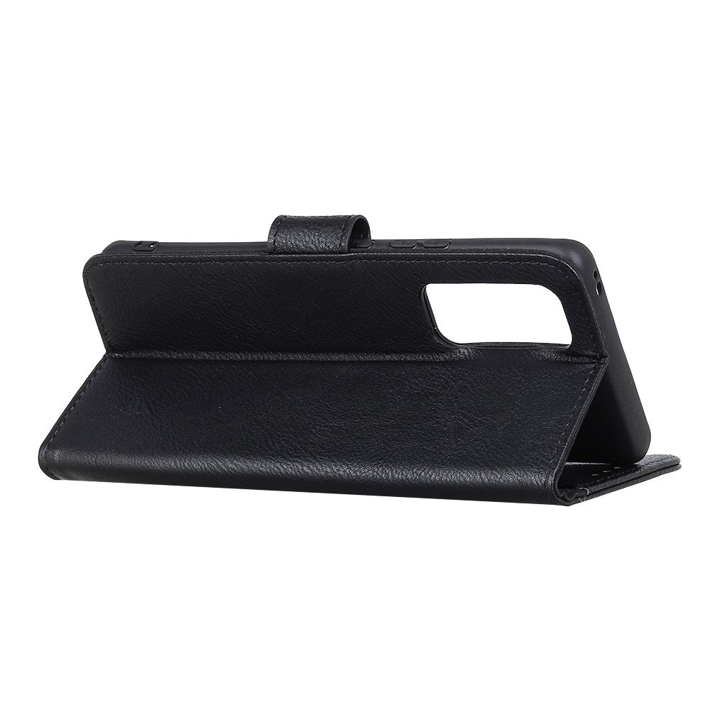 KHAZNEH Magnetic Buckle Design Wallet PU Leather Phone Stand Shell Case for Xiaomi Redmi Note 10 Pro