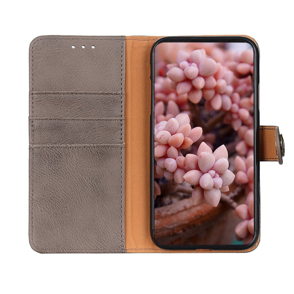 KHAZNEH Leather Phone Case Magnetic Clasp Wallet Stand for Xiaomi Poco M5s 4G / Redmi Note 10 4G / Note 10S 4G