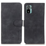 KHAZNEH Wallet Design Retro Style Folio Flip PU Leather Case Shell for Xiaomi Poco M5s 4G / Redmi Note 10 4G / Note 10S 4G