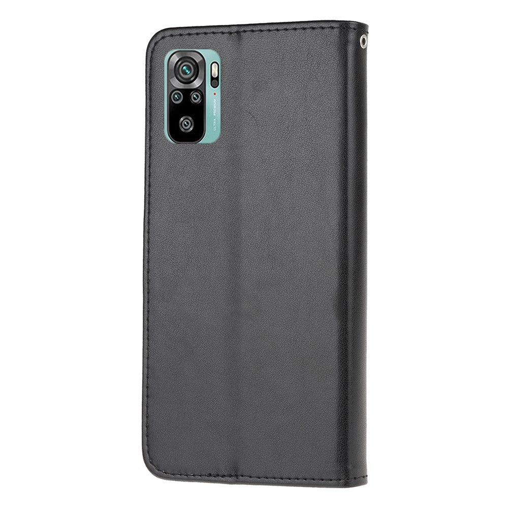 Imprint Butterfly Flower Leather Wallet Stand Phone Cover for Xiaomi Poco M5s 4G / Redmi Note 10 4G / Note 10S 4G