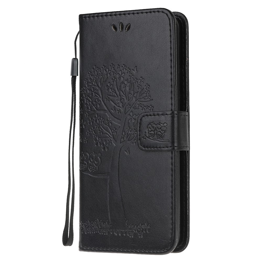 Owl Pattern Printing Design Leather Wallet Phone Cover for Xiaomi Poco M5s 4G / Redmi Note 10 4G / Note 10S 4G