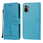 Owl Pattern Printing Design Leather Wallet Phone Cover for Xiaomi Poco M5s 4G / Redmi Note 10 4G / Note 10S 4G