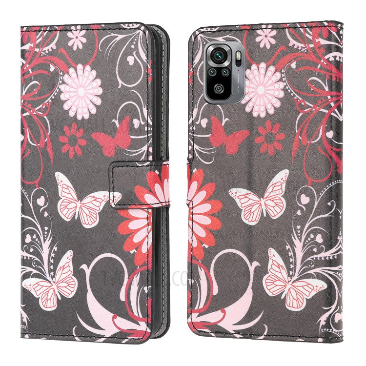 Mönstertryck Läderskyddande Plånboksfodral mobilskal för Xiaomi Poco M5s 4G / Redmi Note 10 4G / Note 10S 4G