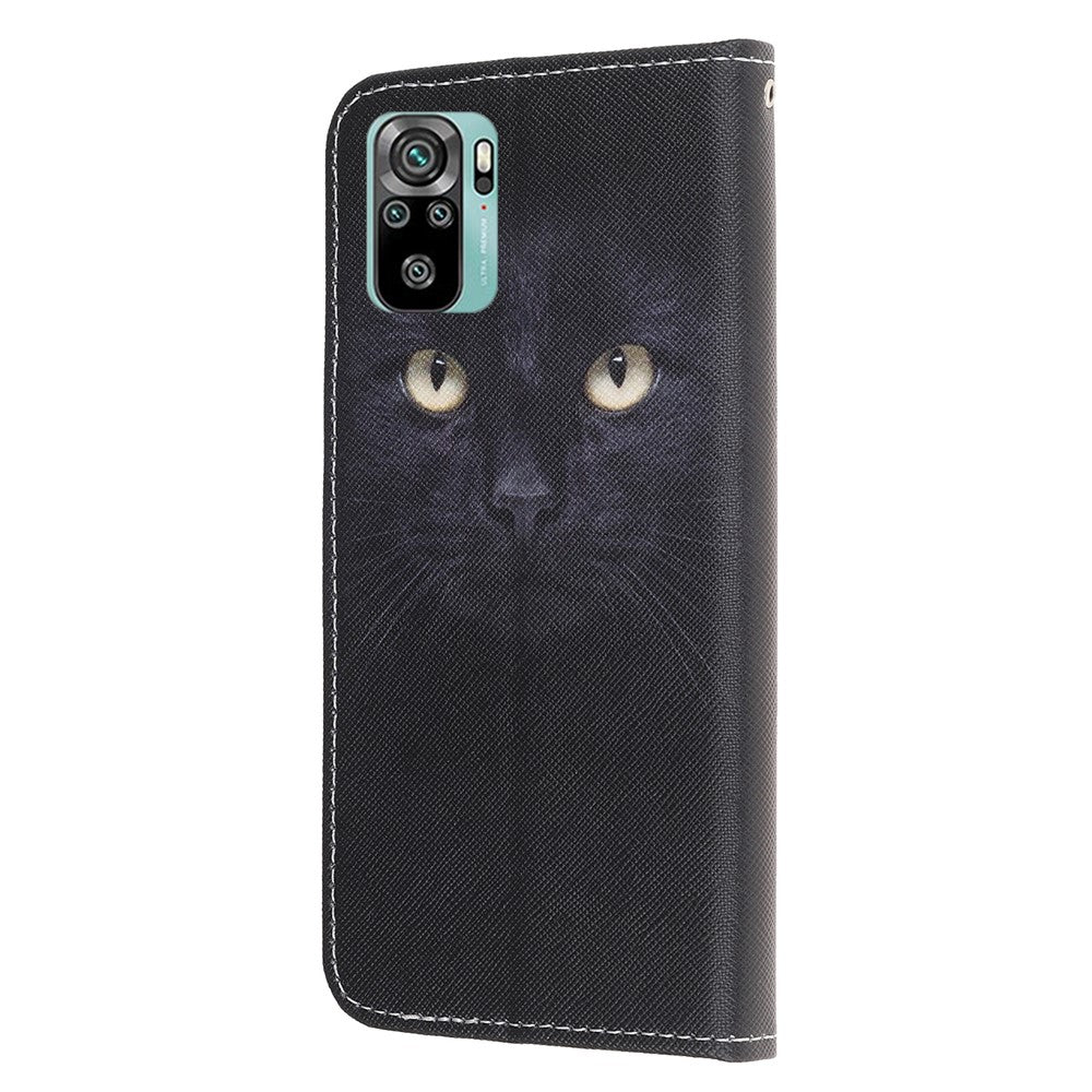 3D Pattern Printing Cross Texture Leather Wallet Stand Case Shell for Xiaomi Poco M5s 4G / Redmi Note 10 4G / Note 10S 4G