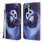 3D-mönsterutskrift med korsstruktur i läder, plånboksfodral för Xiaomi Poco M5s 4G / Redmi Note 10 4G / Note 10S 4G