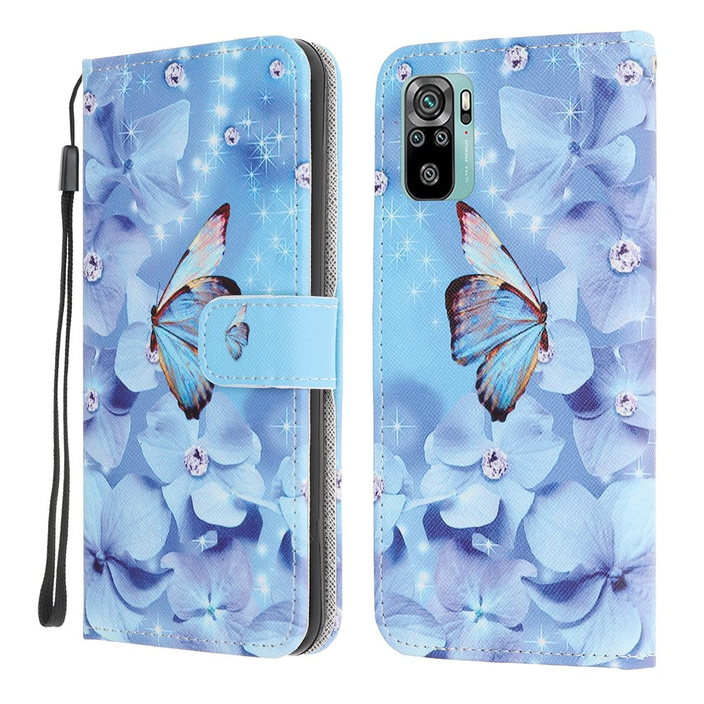 3D Pattern Printing Cross Texture Leather Wallet Stand Case Shell for Xiaomi Poco M5s 4G / Redmi Note 10 4G / Note 10S 4G