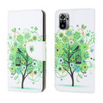 Pattern Printing Cross Texture Leather Wallet Stand Case Shell for Xiaomi Poco M5s 4G / Redmi Note 10 4G / Note 10S 4G