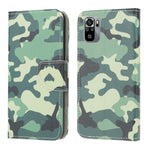 Pattern Printing Cross Texture Leather Wallet Stand Case Shell for Xiaomi Poco M5s 4G / Redmi Note 10 4G / Note 10S 4G