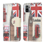 Pattern Printing Cross Texture Leather Wallet Stand Case Shell for Xiaomi Poco M5s 4G / Redmi Note 10 4G / Note 10S 4G