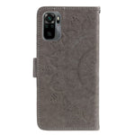 Imprinted Mandala Flower Wallet Leather Case with Strap for Xiaomi Poco M5s 4G / Redmi Note 10 4G / Note 10S 4G