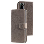 Imprinted Mandala Flower Wallet Leather Case with Strap for Xiaomi Poco M5s 4G / Redmi Note 10 4G / Note 10S 4G