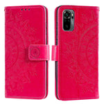 Imprinted Mandala Flower Wallet Leather Case with Strap for Xiaomi Poco M5s 4G / Redmi Note 10 4G / Note 10S 4G
