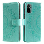 Imprinted Mandala Flower Wallet Leather Case with Strap for Xiaomi Poco M5s 4G / Redmi Note 10 4G / Note 10S 4G