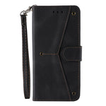 Rivet Decor Skin-Feeling Splicing Leather Wallet Phone Protective Cover for Xiaomi Poco M5s 4G / Redmi Note 10 4G / Note 10S 4G