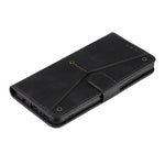 Rivet Decor Skin-Feeling Splicing Leather Wallet Phone Protective Cover for Xiaomi Poco M5s 4G / Redmi Note 10 4G / Note 10S 4G