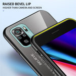 Anti-Scratch TPU Frame Color Gradient Design Tempered Glass Cell Phone Back Case for Xiaomi Poco M5s 4G / Redmi Note 10 4G / Note 10S 4G