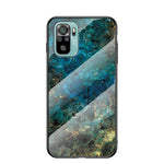 Marbling Pattern Design Anti-Scratch Tempered Glass Cell Phone Cover for Xiaomi Poco M5s 4G / Redmi Note 10 4G / Note 10S 4G