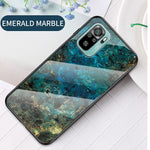 Marbling Pattern Design Anti-Scratch Tempered Glass Cell Phone Cover for Xiaomi Poco M5s 4G / Redmi Note 10 4G / Note 10S 4G