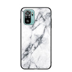 Marbling Pattern Design Anti-Scratch Tempered Glass Cell Phone Cover for Xiaomi Poco M5s 4G / Redmi Note 10 4G / Note 10S 4G