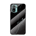 Marbling Pattern Design Anti-Scratch Tempered Glass Cell Phone Cover for Xiaomi Poco M5s 4G / Redmi Note 10 4G / Note 10S 4G