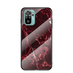 Marbling Pattern Design Anti-Scratch Tempered Glass Cell Phone Cover for Xiaomi Poco M5s 4G / Redmi Note 10 4G / Note 10S 4G