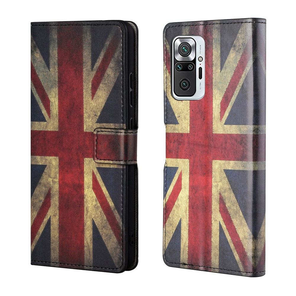 Wallet Design Pattern Printing Leather Protective Case with Stand for Xiaomi Redmi Note 10 Pro 4G (India)/(Global)/Note 10 Pro Max