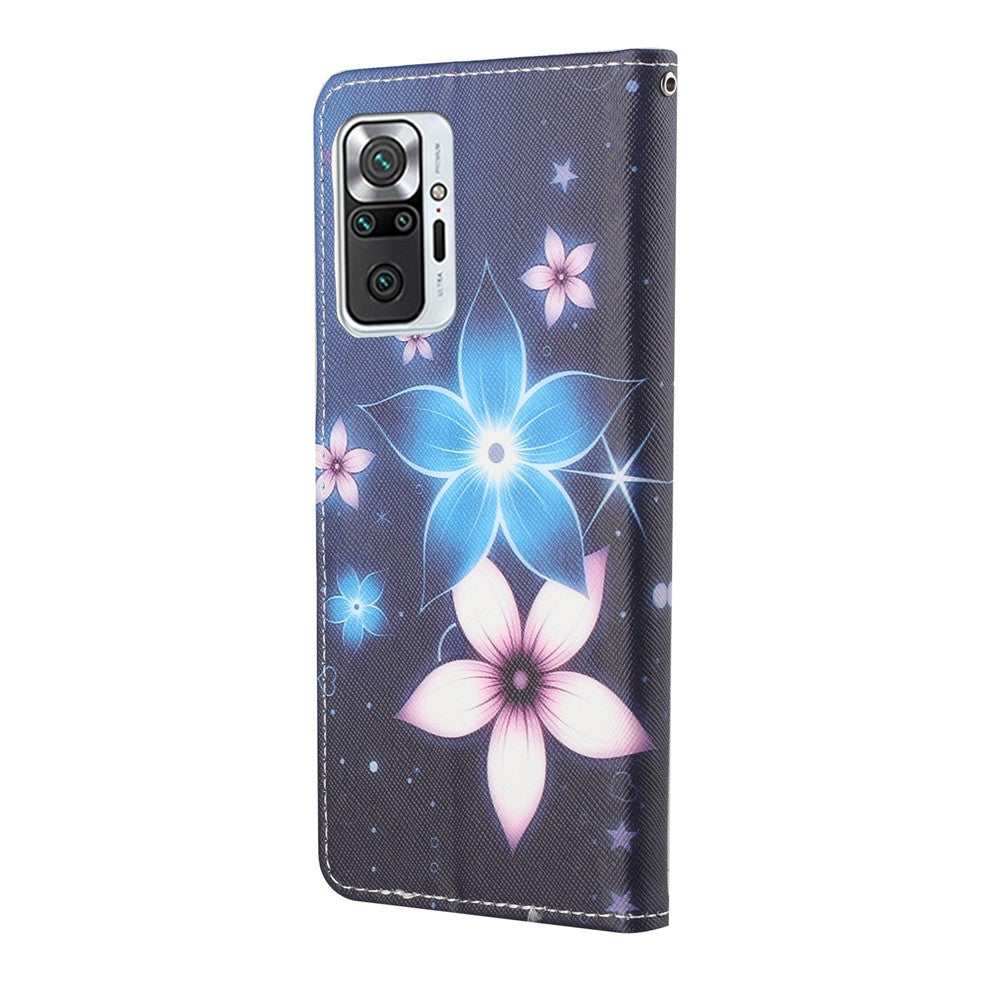 Pattern Printing Wallet Cross Texture Leather Case for Xiaomi Redmi Note 10 Pro 4G (India)/(Global)/Note 10 Pro Max