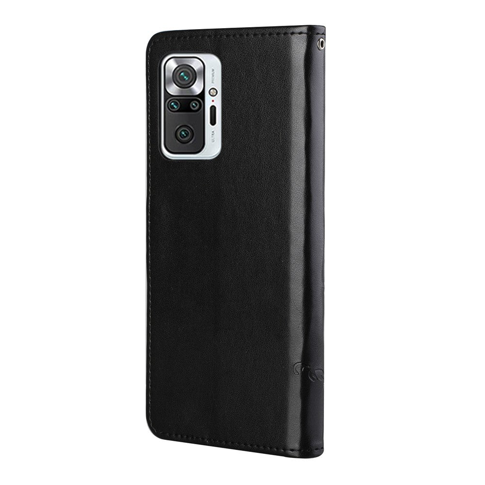 Läderplånbok med fjärilstryck och blommor på insidan och utsidan för Xiaomi Redmi Note 10 Pro 4G (Indien)/(Globalt)/Note 10 Pro Max
