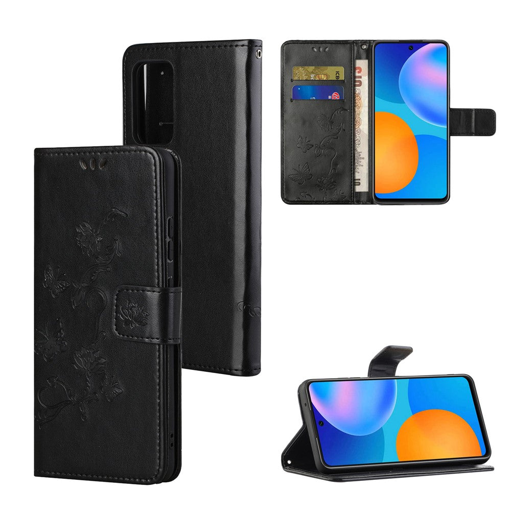 Läderplånbok med fjärilstryck och blommor på insidan och utsidan för Xiaomi Redmi Note 10 Pro 4G (Indien)/(Globalt)/Note 10 Pro Max