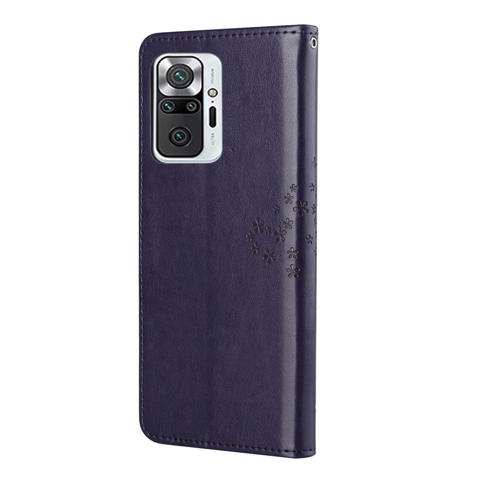 Wallet Design Inside and Outside Tree Owl Pattern Imprint Leather Stylish Case for Xiaomi Redmi Note 10 Pro 4G (India)/(Global)/Note 10 Pro Max