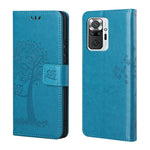 Wallet Design Inside and Outside Tree Owl Pattern Imprint Leather Stylish Case for Xiaomi Redmi Note 10 Pro 4G (India)/(Global)/Note 10 Pro Max