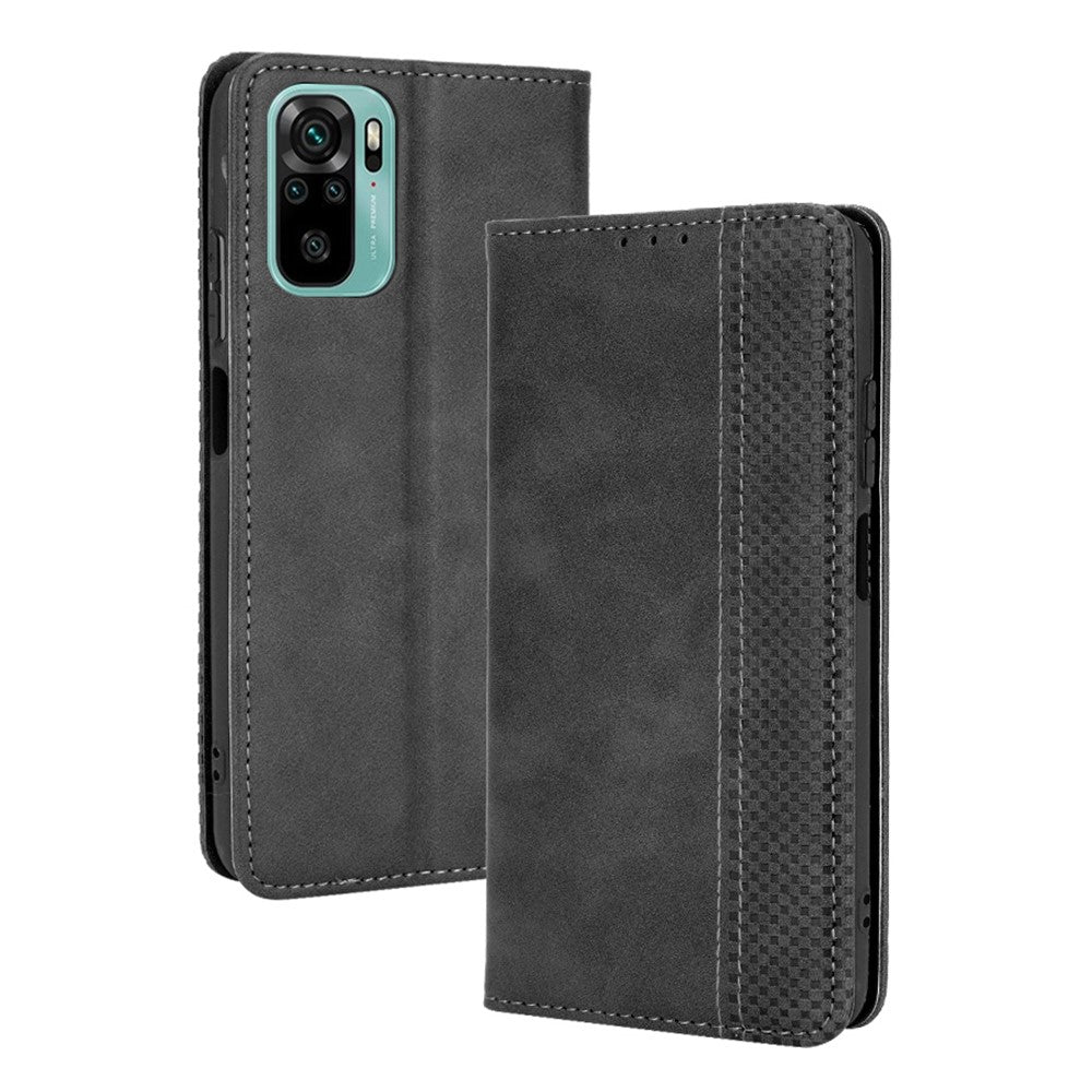 Magnetic Vintage Style Phone Case Wallet Stand Leather Cover for Xiaomi Poco M5s 4G / Redmi Note 10 4G / Note 10S 4G / Poco M5s 4G