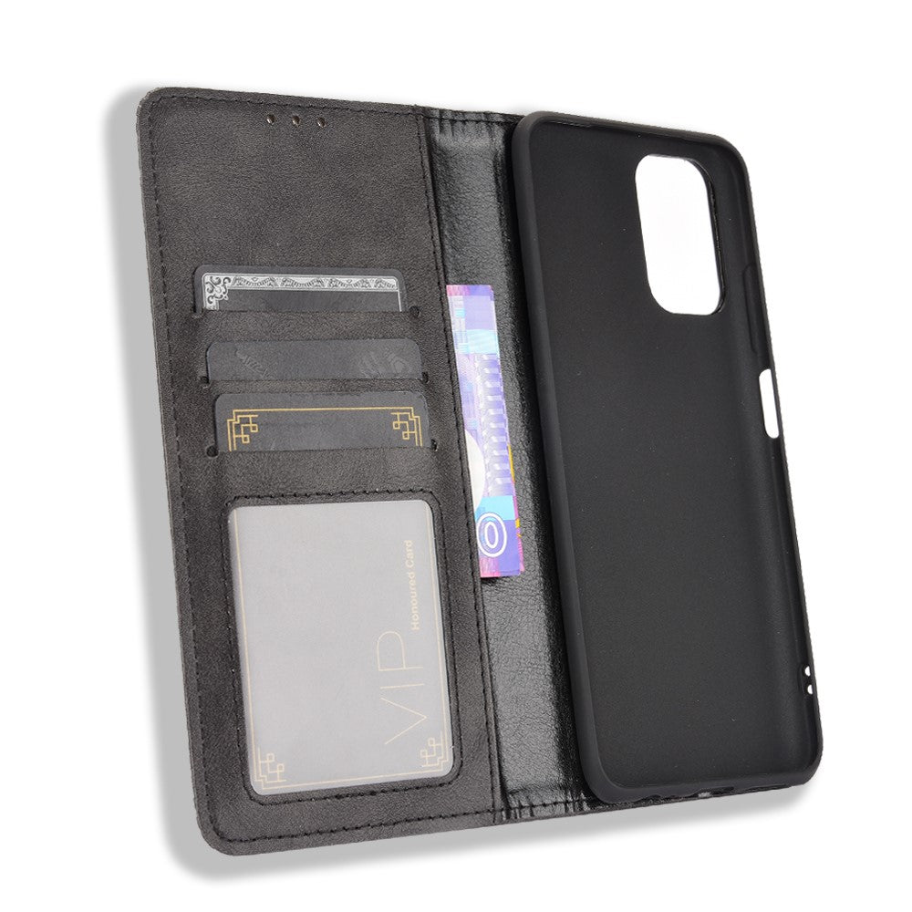 Magnetic Vintage Style Phone Case Wallet Stand Leather Cover for Xiaomi Poco M5s 4G / Redmi Note 10 4G / Note 10S 4G / Poco M5s 4G