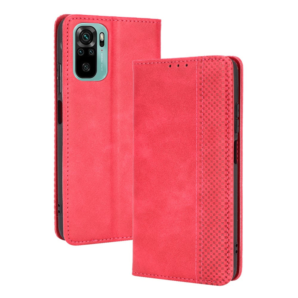 Magnetic Vintage Style Phone Case Wallet Stand Leather Cover for Xiaomi Poco M5s 4G / Redmi Note 10 4G / Note 10S 4G / Poco M5s 4G