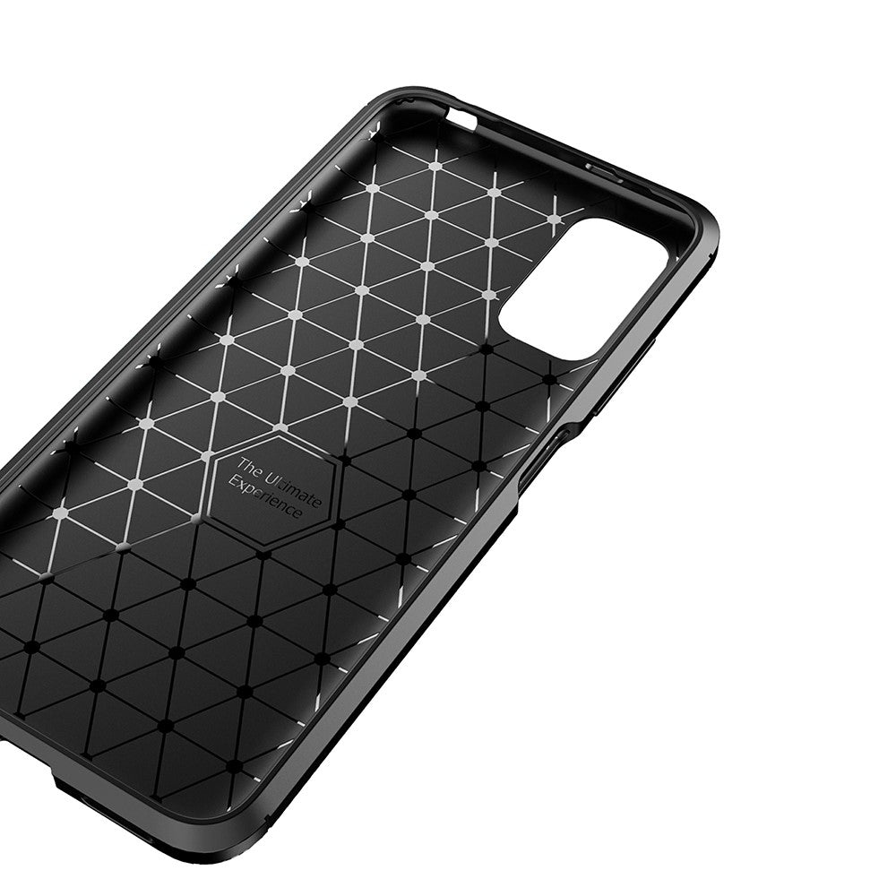 Carbon Fiber Texture Ultra Slim TPU Cover Shock-proof Phone Case for Xiaomi Redmi Note 10 5G/Poco M3 Pro 5G/4G
