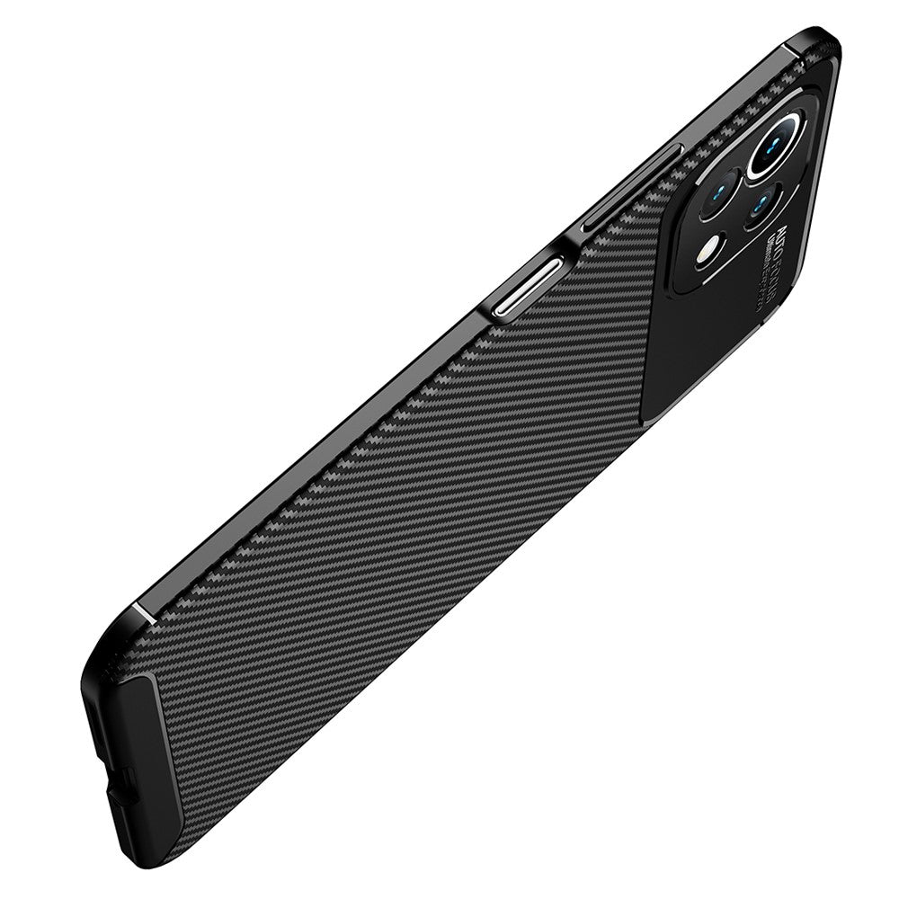 Shock-proof Carbon Fiber Texture Ultra Slim TPU Phone Case for Xiaomi Mi 11 Lite 4G / 5G / 11 Lite 5G NE