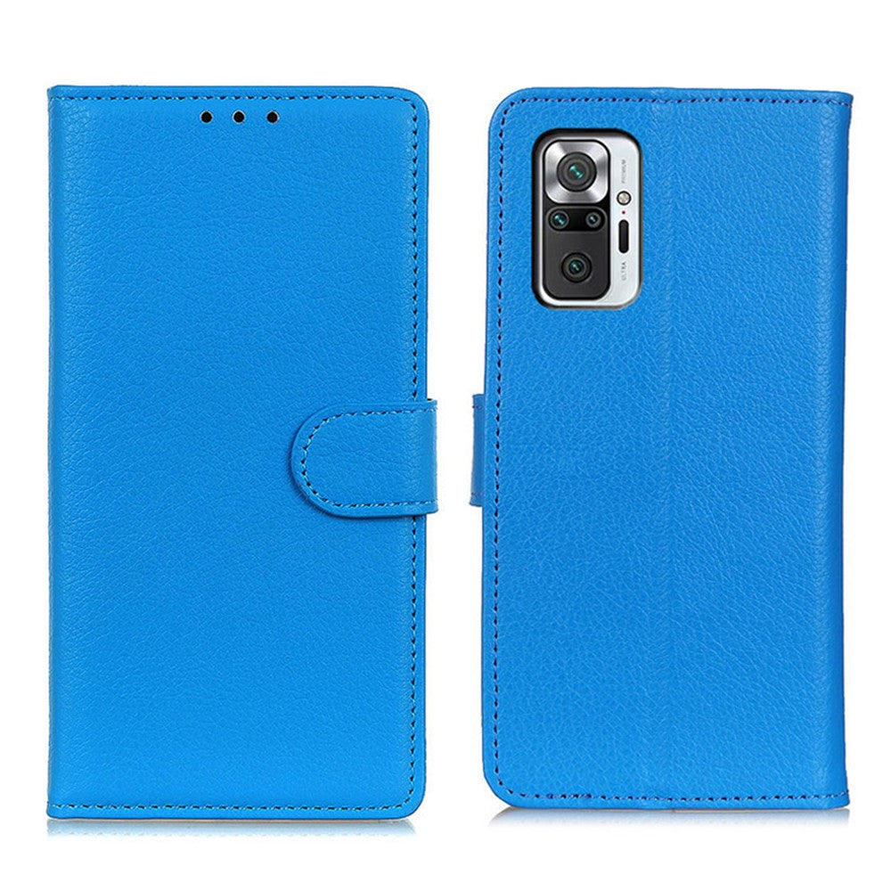 Xiaomi Redmi Note 10 Pro 4G (Global) / Redmi Note 10 Pro Max Klassisk stil Litchitextur PU-läder plånboksfodral Magnetisk stängning Stativ Flip Bokomslag
