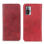 Split Leather Wallet Phone Stand Cover for Xiaomi Redmi Note 10 Pro 4G (India)/(Global)/Note 10 Pro Max Auto-absorbed Design Phone Shell
