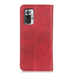 Split Leather Wallet Phone Stand Cover for Xiaomi Redmi Note 10 Pro 4G (India)/(Global)/Note 10 Pro Max Auto-absorbed Design Phone Shell