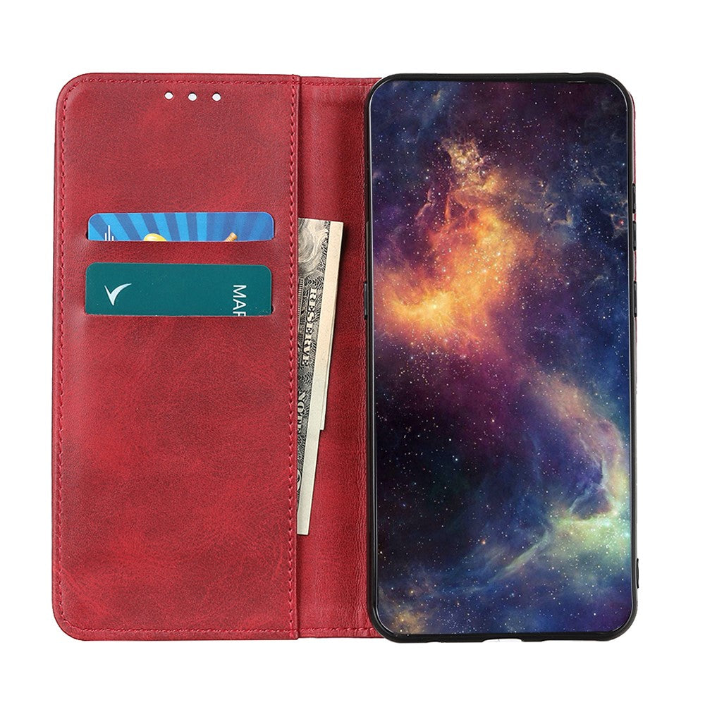 Split Leather Wallet Phone Stand Cover for Xiaomi Redmi Note 10 Pro 4G (India)/(Global)/Note 10 Pro Max Auto-absorbed Design Phone Shell