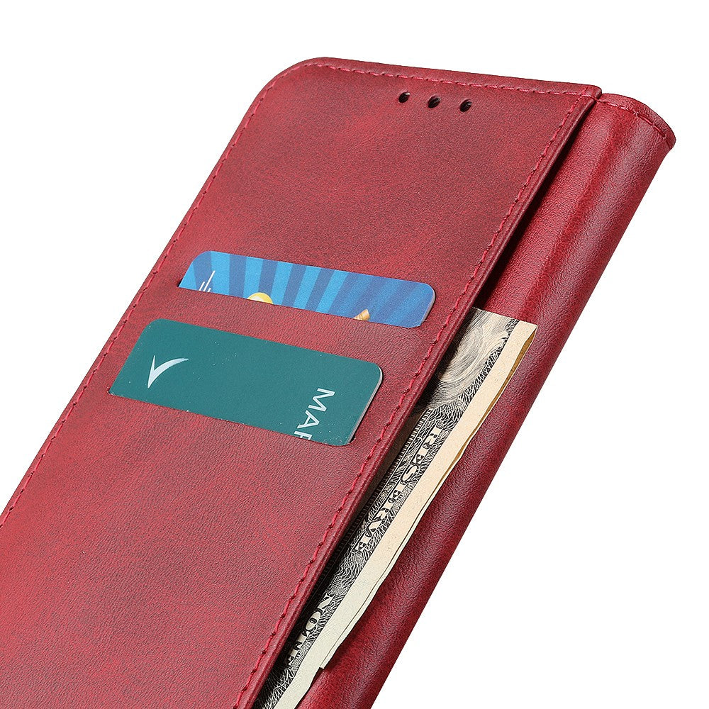 Split Leather Wallet Phone Stand Cover for Xiaomi Redmi Note 10 Pro 4G (India)/(Global)/Note 10 Pro Max Auto-absorbed Design Phone Shell