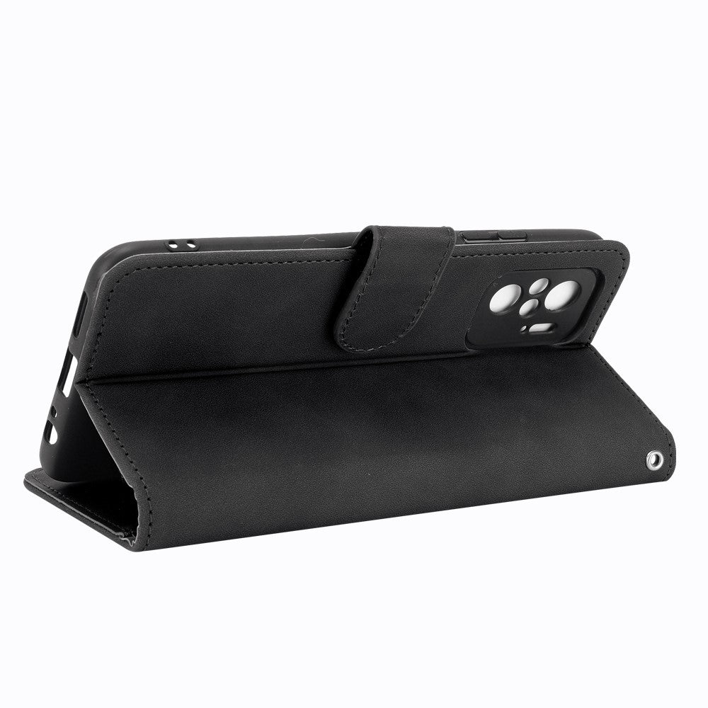Skin-touch Folio Flip Leather Protective Shell Wallet Stand Phone Cover for Xiaomi Redmi Note 10 4G / Redmi Note 10S / Poco M5s 4G