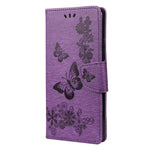 Imprinted Butterflies Flower Leather Wallet Stand Case for Xiaomi Redmi Note 10 4G / Note 10S / Poco M5s 4G