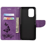Imprinted Butterflies Flower Leather Wallet Stand Case for Xiaomi Redmi Note 10 4G / Note 10S / Poco M5s 4G