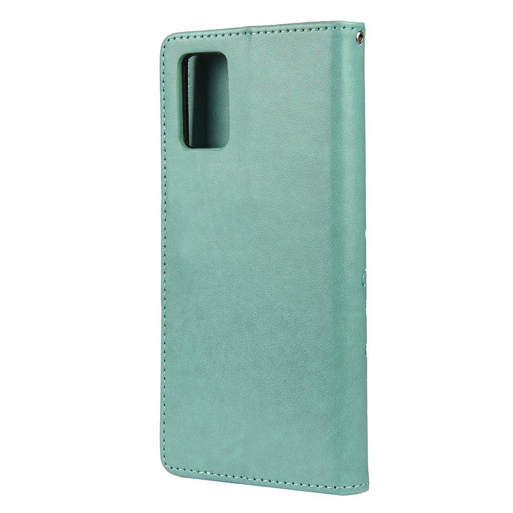 Imprinted Butterflies Flower Leather Wallet Stand Case for Xiaomi Redmi Note 10 4G / Note 10S / Poco M5s 4G