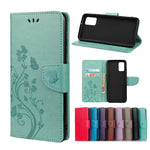 Imprinted Butterflies Flower Leather Wallet Stand Case for Xiaomi Redmi Note 10 4G / Note 10S / Poco M5s 4G