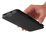 Auto-absorbed Stand Carbon Fiber Texture Leather Shell Cover for Xiaomi Redmi Note 10 4G / Redmi Note 10S / Poco M5s 4G