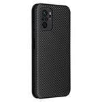 Auto-absorbed Stand Carbon Fiber Texture Leather Shell Cover for Xiaomi Redmi Note 10 4G / Redmi Note 10S / Poco M5s 4G